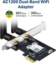 TP-Link Tarjeta WiFi PCIe AC1200 para PC