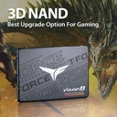 TEAMGROUP T-Force Vulcan Z 512GB SLC Cache 3D NAND TLC 2.5 Inch SATA III Internal Solid State Drive SSD (R/W Speed up to 530/470 MB/s) T253TZ512G0C101