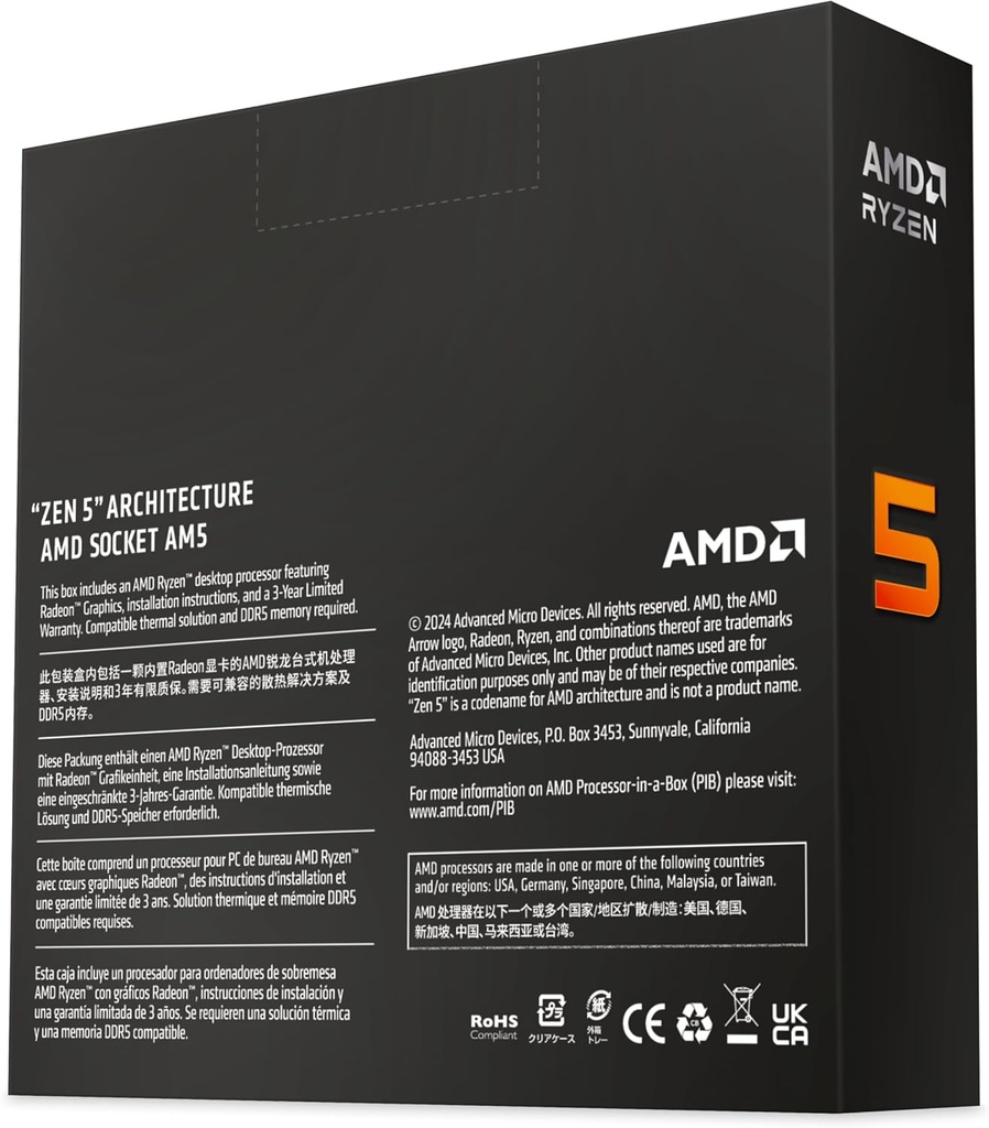 AMD Ryzen 5 9600X 6-Core | 12-Thread Desktop Processor 