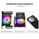 Thermalright X3 CPU Fan | 120mm ARGB Case Cooler with 4pin PWM, Silent Operation | 1500RPM, 3-Pack