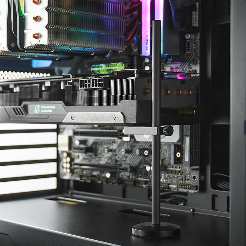 GPU Support Bracket | Adjustable Aluminum Anti-Sag Bracket with Hidden Magnet | 19cm Anti-Slip Pad
