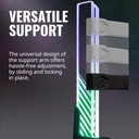 Cooler Master MasterAccessory ARGB GPU Support Bracket | Edge-Lit ARGB Tempered Glass, Universal with Multiple Orientations