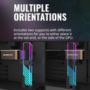 Cooler Master MasterAccessory ARGB GPU Support Bracket | Edge-Lit ARGB Tempered Glass, Universal with Multiple Orientations