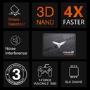 TEAMGROUP T-Force Vulcan Z 512GB SLC Cache 3D NAND TLC 2.5 Inch SATA III Internal Solid State Drive SSD (R/W Speed up to 530/470 MB/s) T253TZ512G0C101