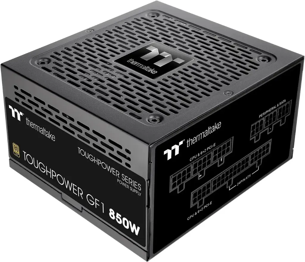 Thermaltake GF1 (2024) Fully Modular ATX 850W Power Supply - 80 Plus Gold - Ultra Quiet - Zero RPM