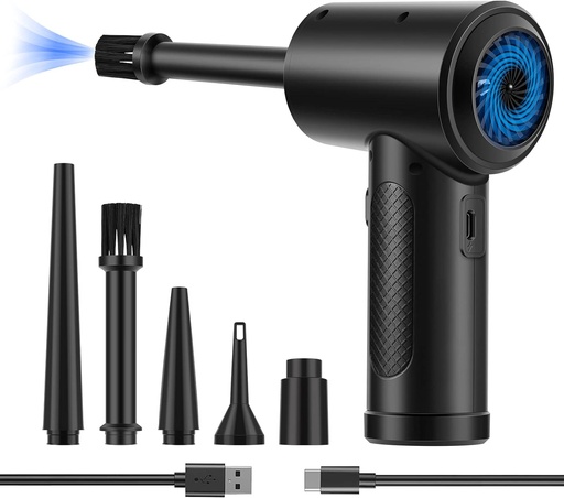 Soplador de aire comprimido a 51000RPM inalámbrico, y recargable. 